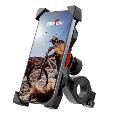 Afbeelding van Grefay Fietstelefoonhouder voor smartphone, motorfiets, universeel, fietshouder met 360 rotatie 3,5 tot 6,5 inch GPS smartphones en andere apparaten