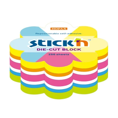 Image de Stick&#039;n Die Cut fleur mix fluo 61 x 70 mm (250 feuilles)