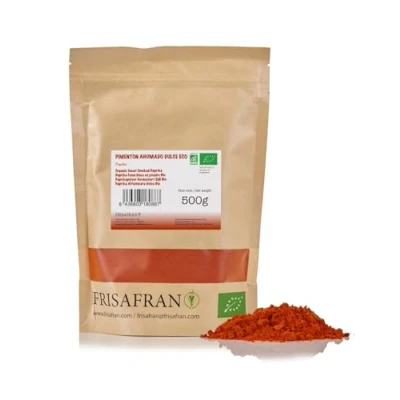 Afbeelding van FRISAFRAN zachte gerookte paprika 500 g biologisch paprikapoeder gemalen zacht ducros geen additieven