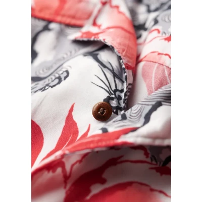 Afbeelding van Superdry Hawaiian Resort Overhemd, Heren, Maat: Medium, Karashishi red