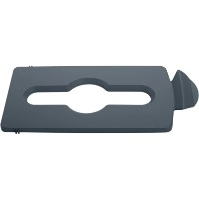 Afbeelding van Deksel Rubbermaid Slim Jim Recyclestation inwerpopening voor gemengde recycling grijs