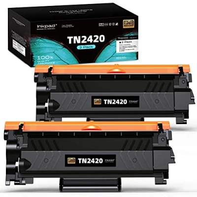 Afbeelding van TN2420 tonercartridge compatibel voor Brother TN2410, DCP l2530DW MFC L2710DW L2710DN L2730DW L2750DW HL L2370DN L2375DW (2 zwart)