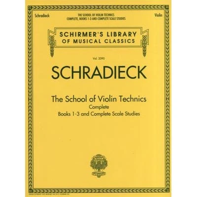Image de Partitions classique HAL LEONARD SCHIRMER LIBRARY SCHRADIECK THE SCHOOL OF VIOLIN TECHNICS COMPLETE Violon