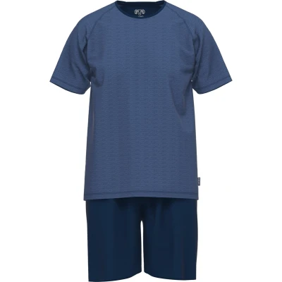 Afbeelding van CECEBA Traveller Heren shortama ronde hals Blauw Maat M