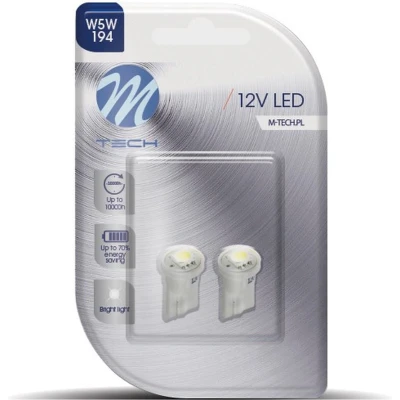 Afbeelding van M Tech Led W5W 12V Basic 1x diode Wit Set