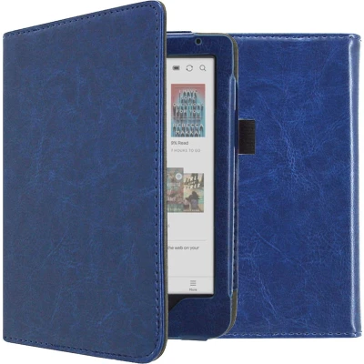 Afbeelding van imoshion Vegan Leather Bookcase voor de Kobo Clara Colour / BW Donkerblauw