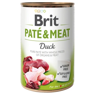 Afbeelding van Brit Blik Paté &amp; Meat 400 g Hondenvoer Eend