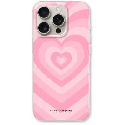 Afbeelding van Case Company® hoesje geschikt voor iPhone 16 Pro Hart Roos Soft Cover Telefoonhoesje Bescherming aan alle Kanten en Schermrand