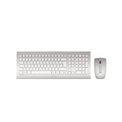 Image de CHERRY DW 8000 Ensemble clavier et souris sans fil RF 2.4 GHz Français blanc argent