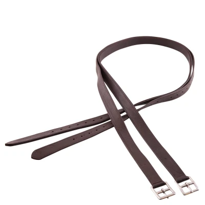 Image de BR Étrivières Nylon et Boucles Acier Inoxydable Soft Marron/argent 160 cm