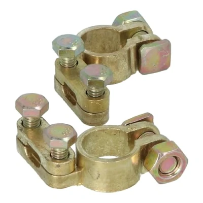 Afbeelding van Carpoint Accupoolklemset + en (ijzer messing coating) 37802