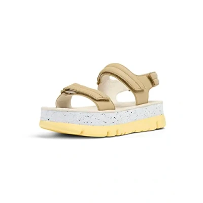 Afbeelding van Camper Oruga UP Sandalen met plateauzool, Dames, Maat: 42, Beige Leer