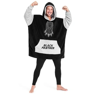 Afbeelding van Marvel Geruite trui voor heren, oversized fleece sweatshirt, Zwart/Grijs