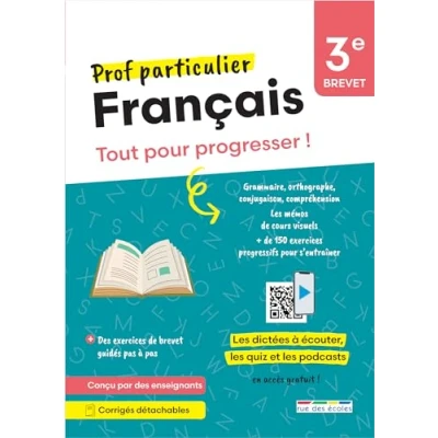 Afbeelding van PROF PARTICULIER FRANCAIS 3E BREVET TOUT POUR PROGRESSER !
