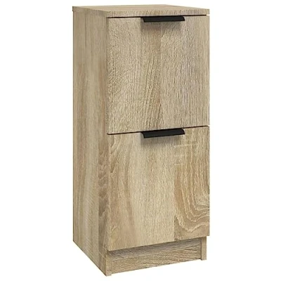 Afbeelding van Dressoir 30x30x70 cm bewerkt hout sonoma eikenkleurig