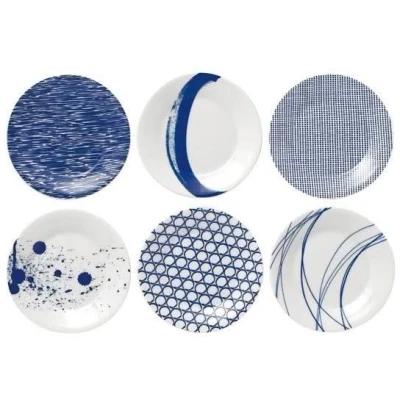 Afbeelding van Royal Doulton Pacific Gebaksbordje 16 Cm Set Van 6 Blauw