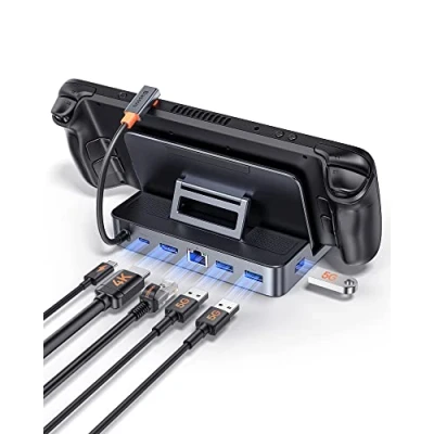 Afbeelding van Baseus Steam Deck dockingstation met verstelbaar standontwerp, 6 in 1 voor HDMI 4K @ 60Hz, 3 USB A 3.0, Ethernet en PD 100 W snel opladen, accessoires