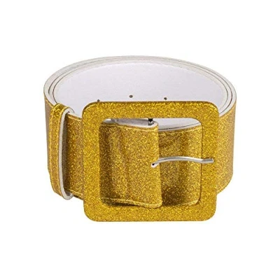 Afbeelding van Boland Riem Retro glitter Goud Volwassenen Vrouwen Hippie 80&#039;s &amp; 90&#039;s Disco