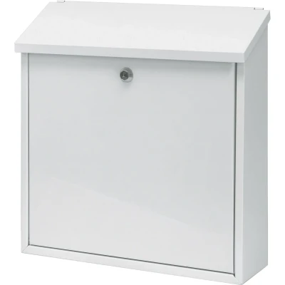 Afbeelding van V part Wandbrievenbus Malagan Galvanized steel Powder Coated wit