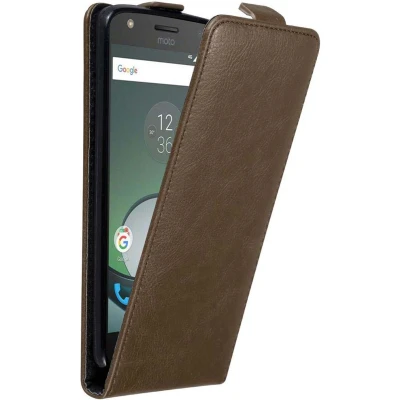 Afbeelding van Cadorabo Hoesje geschikt voor Motorola MOTO Z PLAY in KOFFIE BRUIN Beschermhoes flip design Case Cover met magnetische sluiting