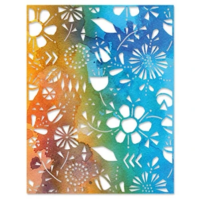 Afbeelding van Sizzix 665363 Thinlits Snijden Matrix Folk Bloemen door Tim Holtz