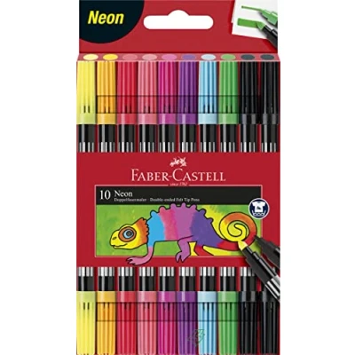 Afbeelding van Viltstiften Duo viltstift set 10x neon kleuren