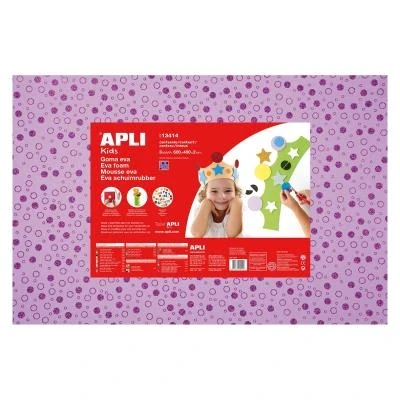 Image de Mousse EVA thermoformable 40x60 cm Rond lilas 3 feuil. APLI AGIPA