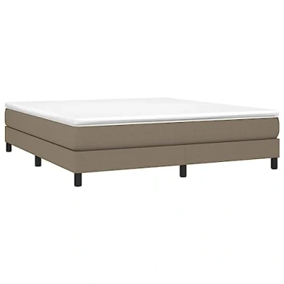 Afbeelding van Boxspringframe stof taupe 160x200 cm