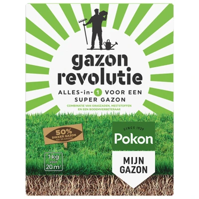 Afbeelding van Gazon hersteller Pokon 20 m² (Ecologisch, 1 kg)