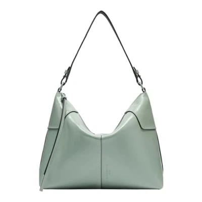 Afbeelding van LIEBESKIND BERLIN Leren Schoudertas Mila Lack Distressed Hobo Bag Forest Green Groene