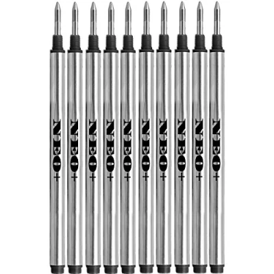 Afbeelding van NEO+ Penvullingen compatibel met Mont Blanc rollerbalpen: Solitaire, Noblesse, Generation, Scent, Bohemian, Classic en StarWalker, Jinhao, Gullor Rollerball Pen (10 zwarte inkt)