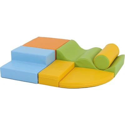Afbeelding van IGLU Soft Play Set Explorer Licht veelkleurig foam blokken 6 stuks zachte bouwblokken voor kinderen