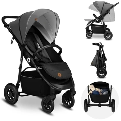 Afbeelding van Lionelo Natt kinderwagen verstelbare handgreep en verstelling van de rugleuning tot ligpositie 5 punts gordel grote offroad wielen waterdicht