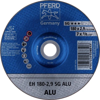 Afbeelding van PFERD EH 180 2,9 SG ALU 61323323 Doorslijpschijf gebogen mm 25 stuk(s) Aluminium, Non ferrometaal