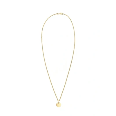 Afbeelding van Elli Plate Circle Basic Ketting goldcoloured, Dames, Maat: 45, Gold coloured