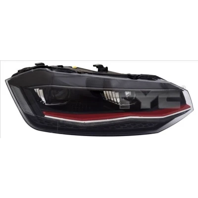 Afbeelding van TYC 20 19212 16 2 Koplampen Links LED rood VOLKSWAGEN: Polo VI (AW1, BZ1) 1.0 TSI, TGI, 1.6 TDI, MSi, 1.5 GTI, 1.0, 2.0 GTI