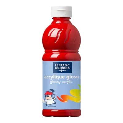 Image de Color And Co Peinture Acrylique Glossy Rouge Vif Flacon 500ml