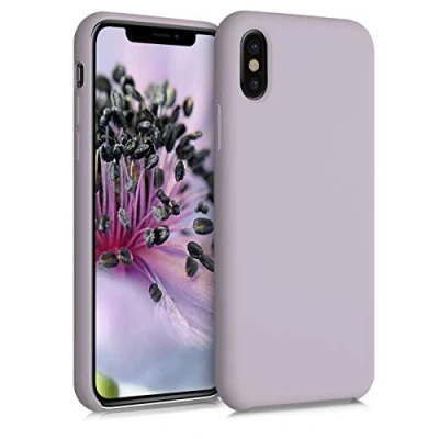 Afbeelding van kwmobile telefoonhoesje geschikt voor Apple iPhone X Hoesje met siliconen coating Smartphone case in lila wolk