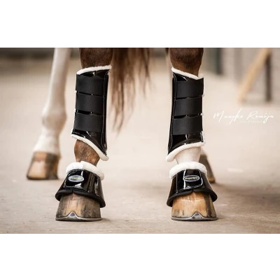 Afbeelding van HB Showtime Crown Dressuur Beenbeschermers maat L black