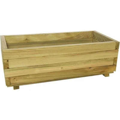 Afbeelding van 1 Stuk Beschikbaar: Bloembak Rechthoek 92x42x32 cm Beschadigd Sale01879