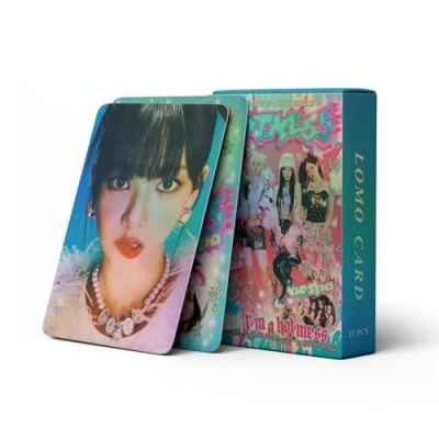 Afbeelding van 55 stuks kpop kaarten aespa hot mess mini album merch fotokaarten set fancadeau
