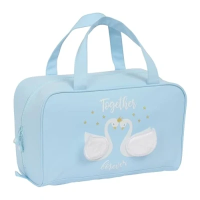 Afbeelding van Toilettas voor op School Glow Lab Cisnes Licht Blauw 31 x 14 19 cm