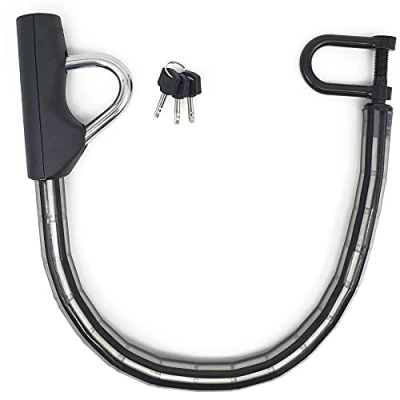 Afbeelding van Bunker BA80N Diefstalslot voor auto, stuurwiel, versterkte zitting, scharnierafscherming, high end, grijs