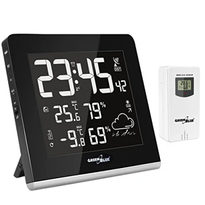 Afbeelding van multicolor weerstation GreenBlue GB151 Met display in 9 kleuren