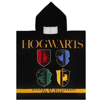 Afbeelding van Harry Potter Kinderhanddoek, Poncho met Capuchon voor Jongens 55x55 cm OEKO TEX