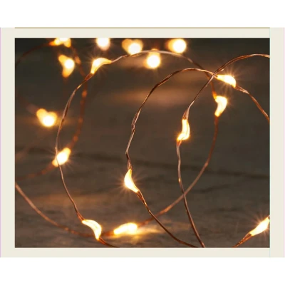Afbeelding van Led Indoor koperdraad 10 lampjes 1m classic cm aanloopsnoer inc batterij 2x CoenBakker Anna&#039;s Collection
