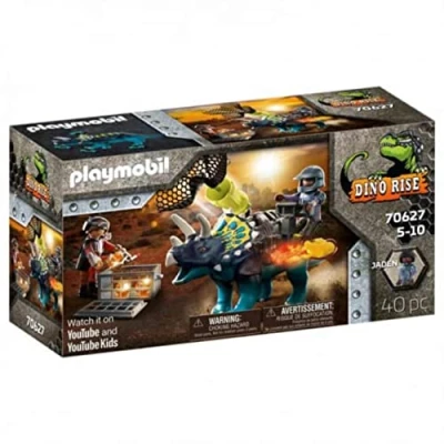 Image de Playmobil Dinos 70627 Triceratops : La rage autour des pierres légendaires