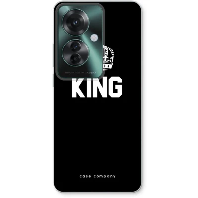 Afbeelding van Case Company® hoesje geschikt voor Oppo Reno 11 F King zwart Soft Cover Telefoonhoesje Bescherming aan alle Kanten en Schermrand