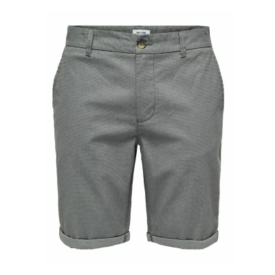 Afbeelding van Only &amp; Sons Normal Geschnitten Shorts, Heren, Maat: Small, Grey pinstripe
