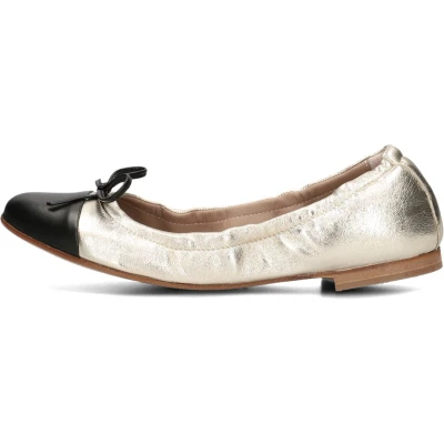 Afbeelding van Notre V Vouwbare ballerina ́s, Dames, Maat: 41, Goud Leer
